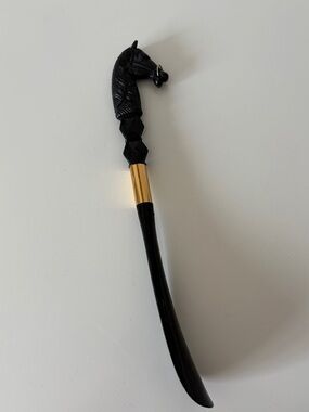 Horse Shaped Vintage Shoe Horn Equine Equestrian Ranch Farmhouse Grandpa